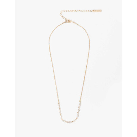 Collar Corto Cubic Zirconia De La Línea New Delicates. Dorado