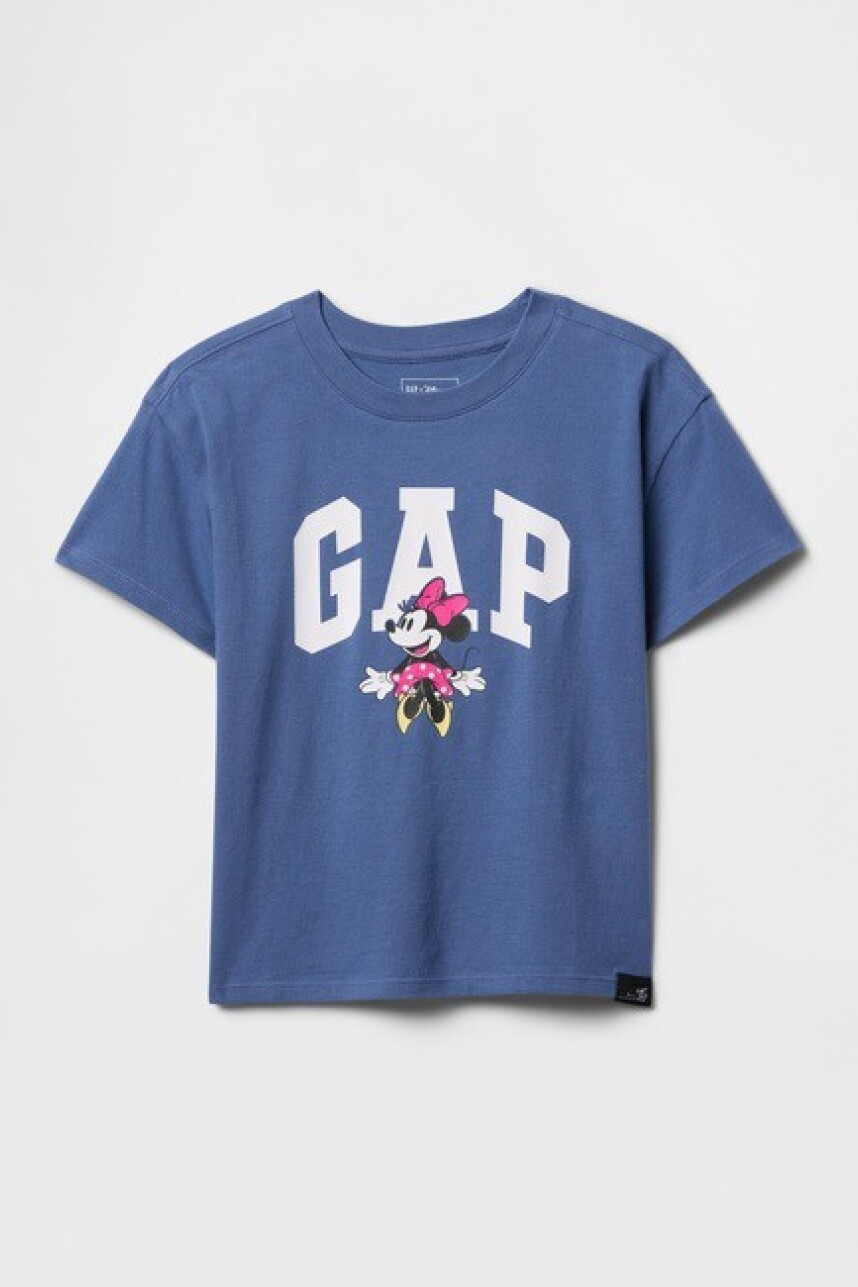 Remera Logo Gap Disney Niña Bijoue Blue
