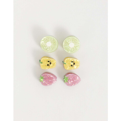 Set De Mini Broches Infantiles Combinacion Tricolor