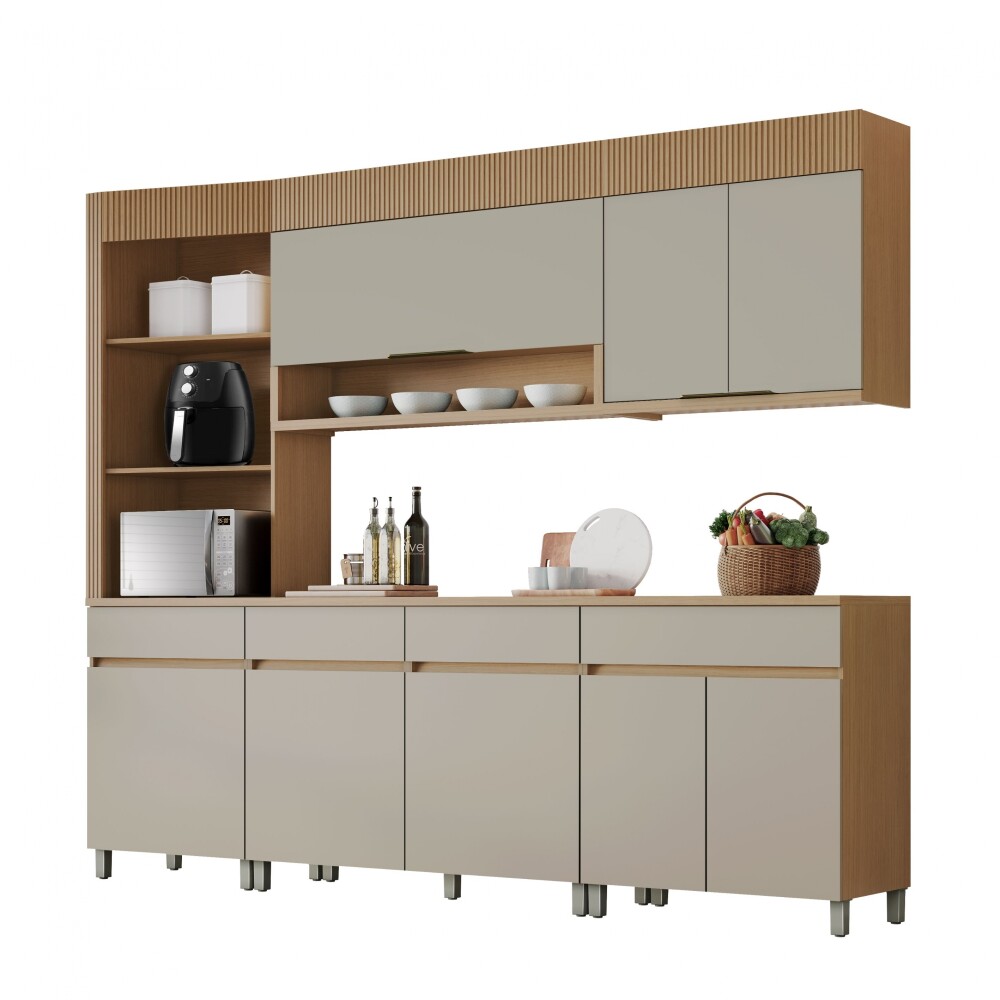 Aéreo 1 Puertas Realeza Premium 120cm Marron/Gris Aéreo 1 Puertas Realeza Premium 120cm Marron/Gris