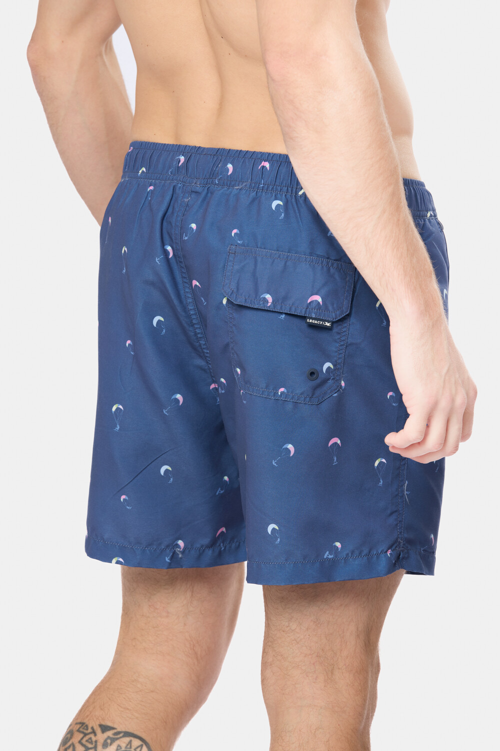 SHORT DE BAÑO ESTAMPADO Azul