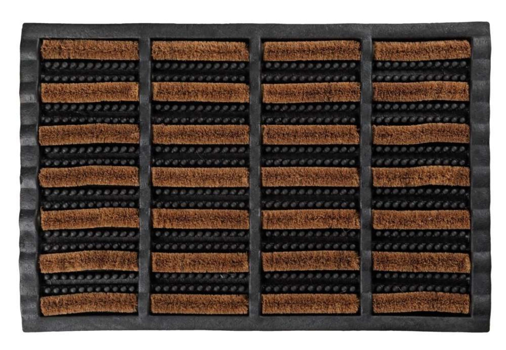 Felpudo NAVR 40x60 fibra coco nat/negro - Marrón 