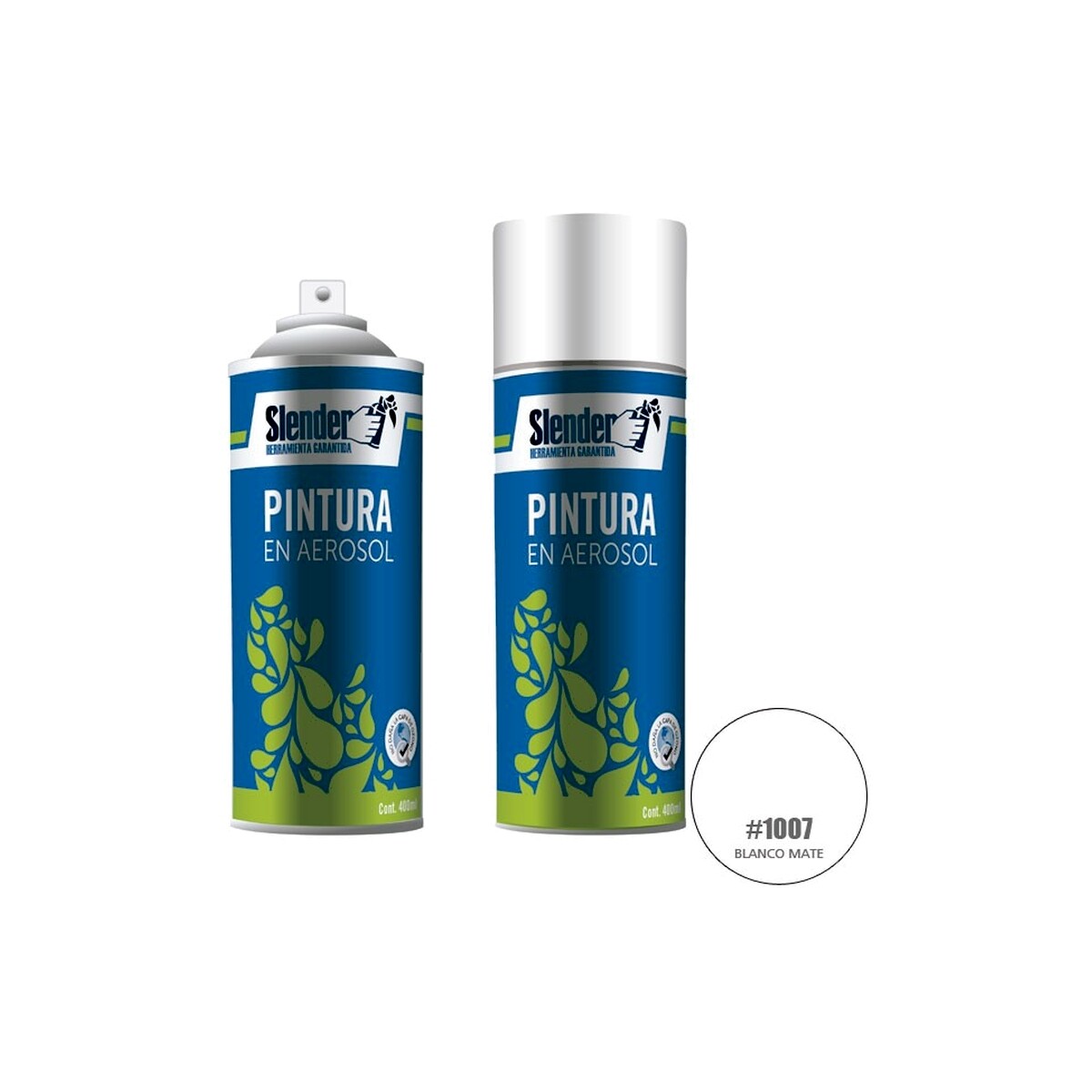 Aerosol Slender 400ml Blanco Mate (1007) 