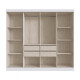 Ropero Placard 8 Puertas 4 cajones Dormitorio Blanco