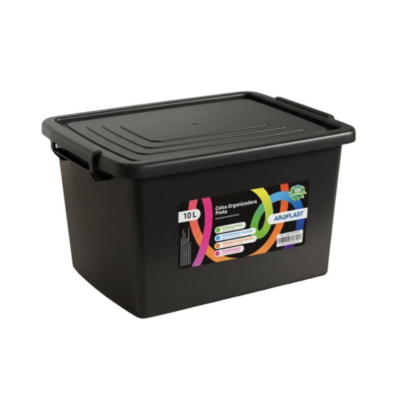 Set x6 Caja organizadora 10lts NEGRO