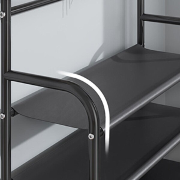 Perchero Ropa Rack Multifuncional Zapatero Organizador Percha Estantes Imback Color Negro Perchero Ropa Rack Multifuncional Zapatero Organizador Percha Estantes Imback Color Negro