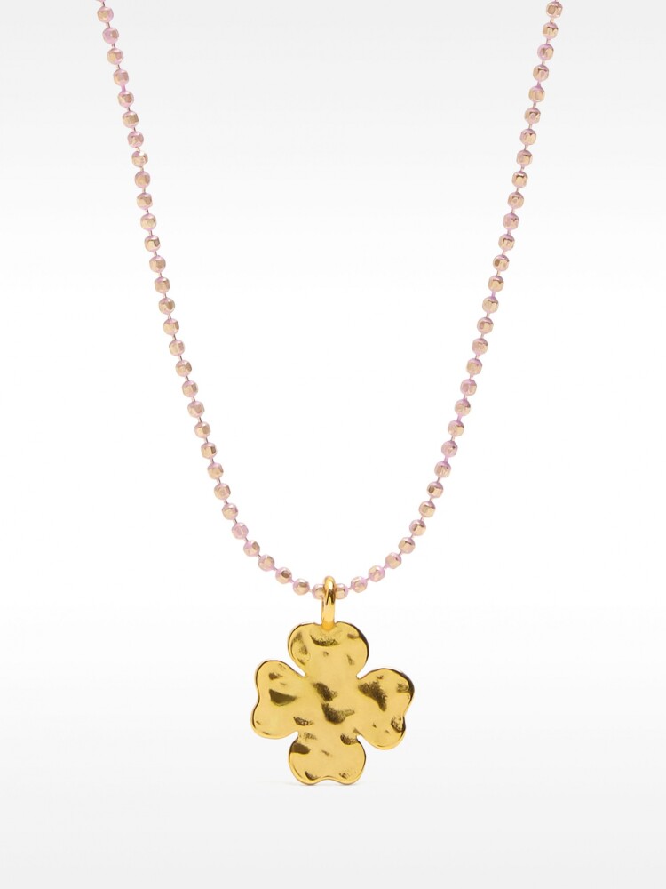 Collar De Trébol Esmaltado - Plata De Ley 925 rosa