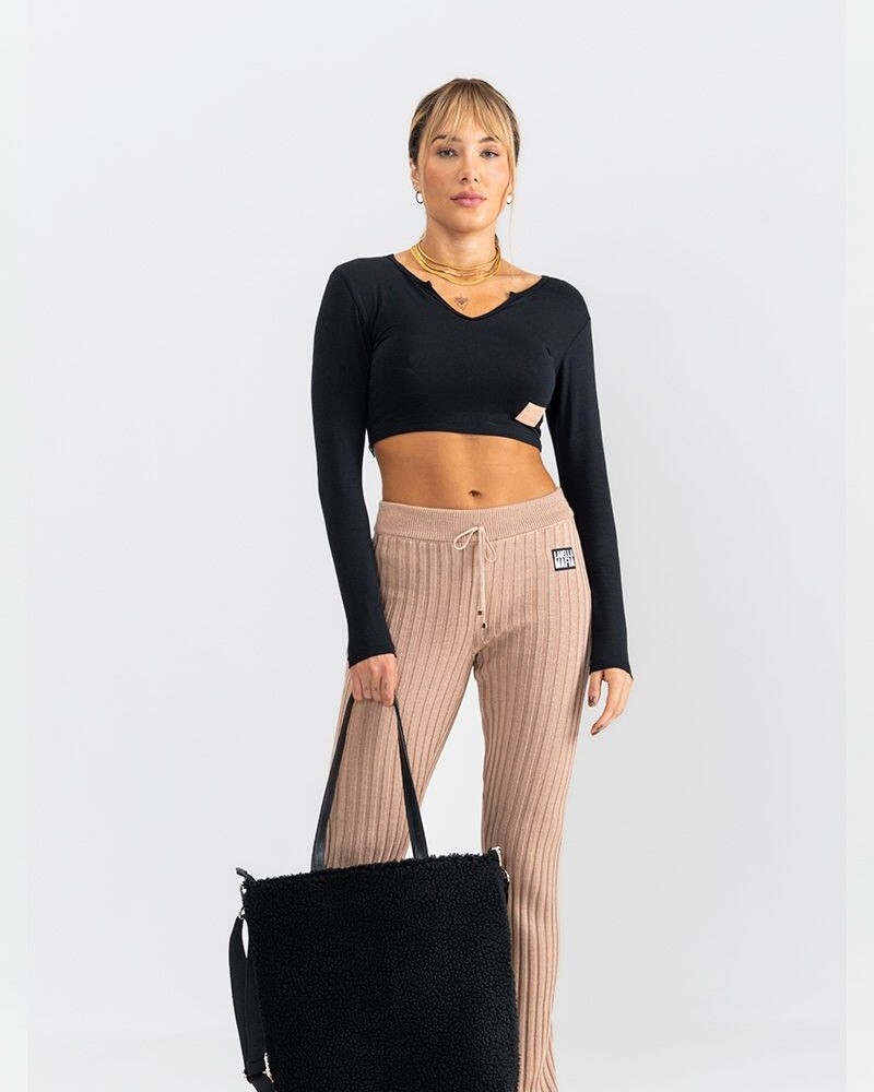 Remera Top Color Negro Lbm U