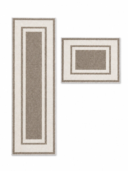 ALFOMBRA DE COCINA GEOMETRICA BEIGE