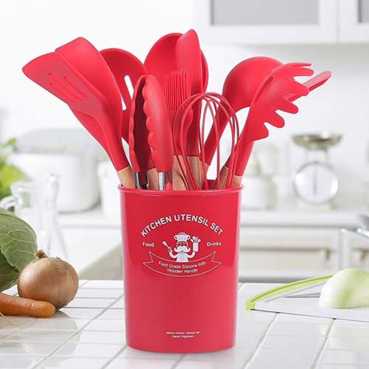 SET DE UTENSILIOS 12 PIEZAS - ROJO 