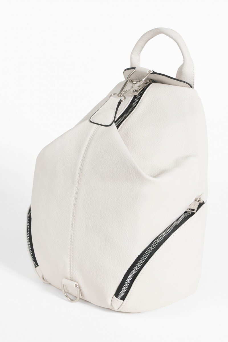 Mochila cierre vertical crudo