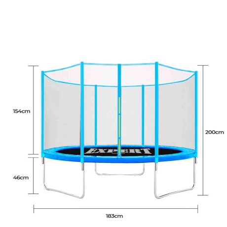 Cama Elástica Trampolín 183+ Cobertor + Red Colores Rosa
