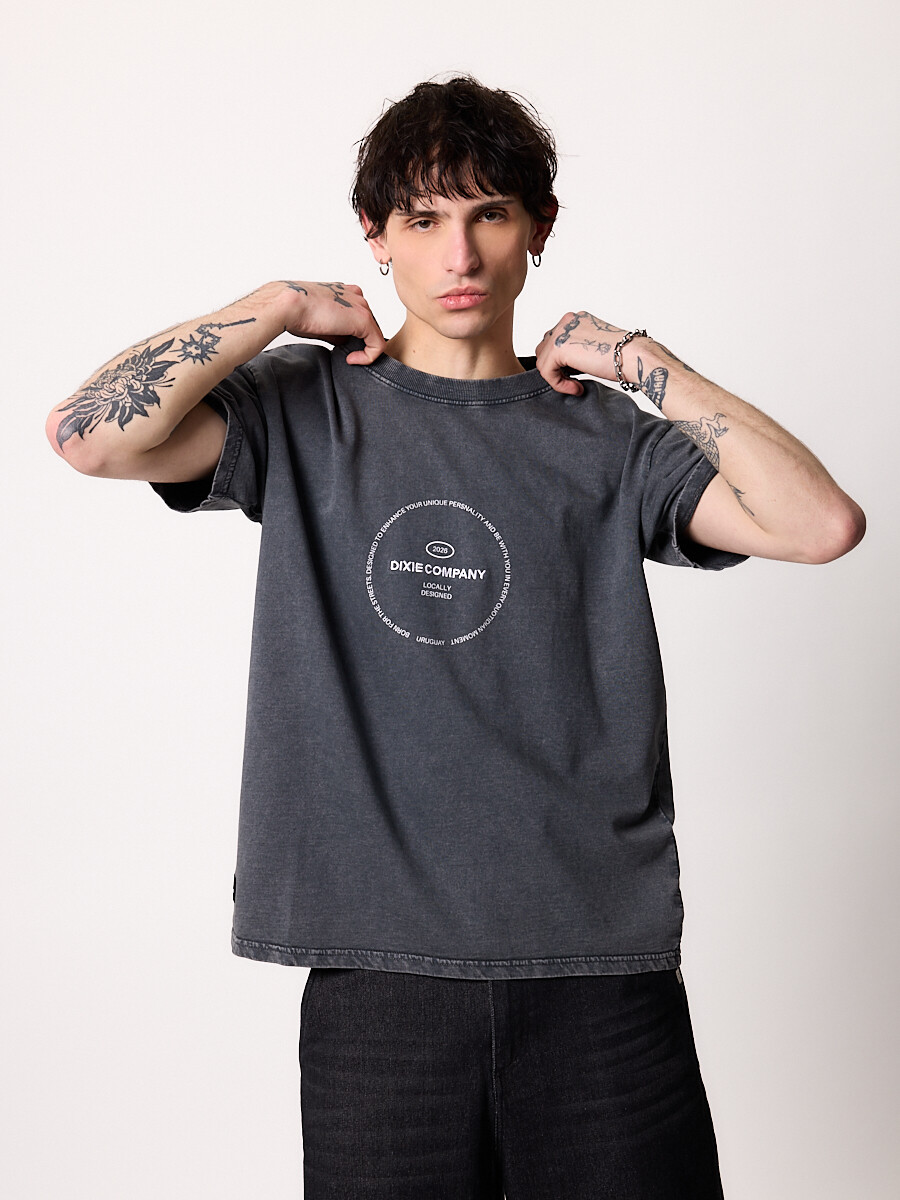 T-SHIRT M/C GURRO DIXIE Gris Oscuro