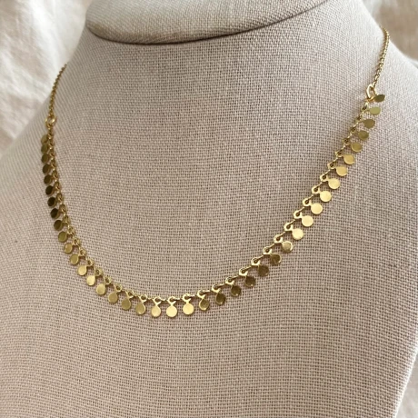Collar DOT en acero dorado Collar DOT en acero dorado