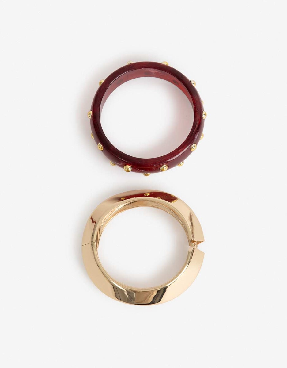 Set De Brazaletes Resina 