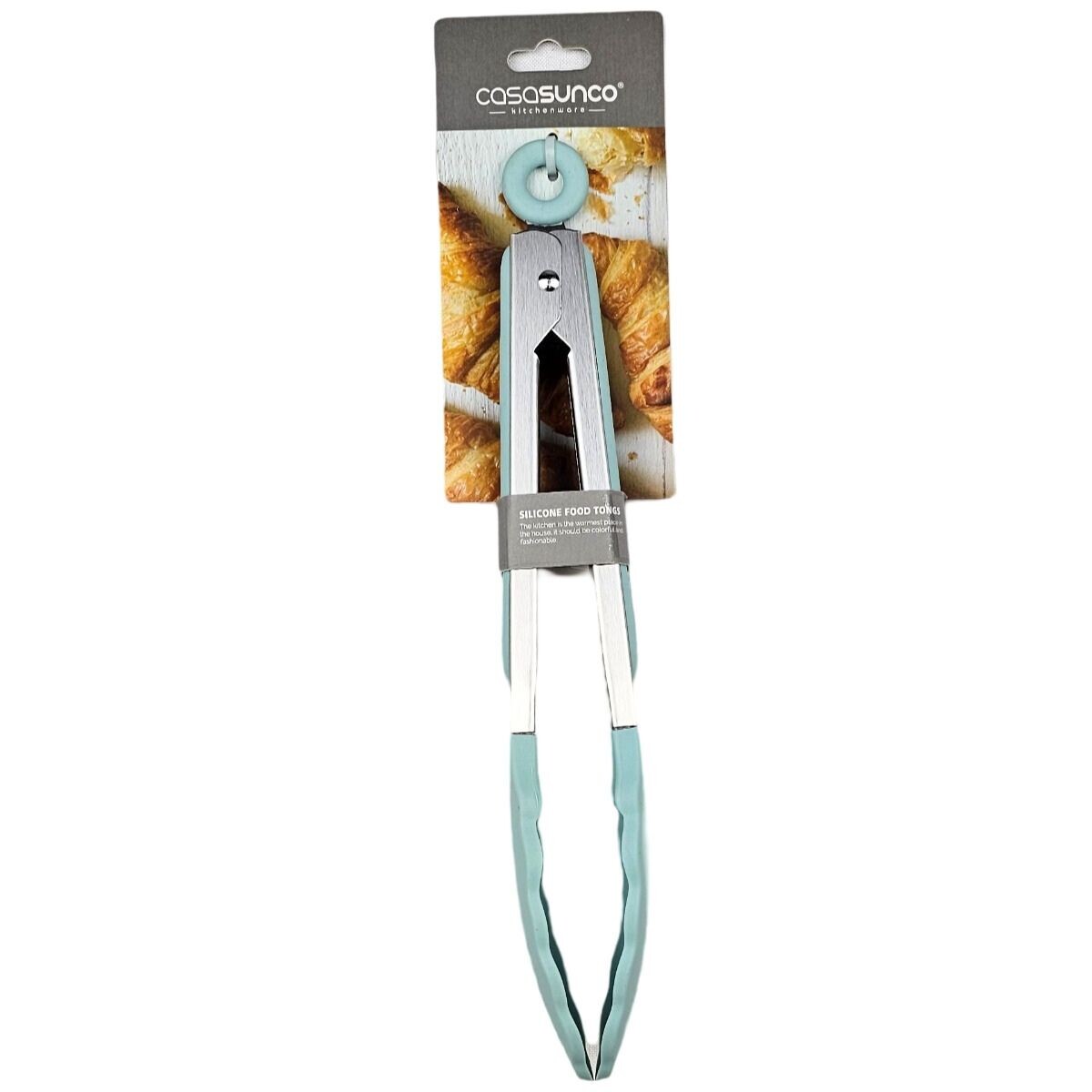 Pinza para Alimentos Silicona Cocina - Celeste 
