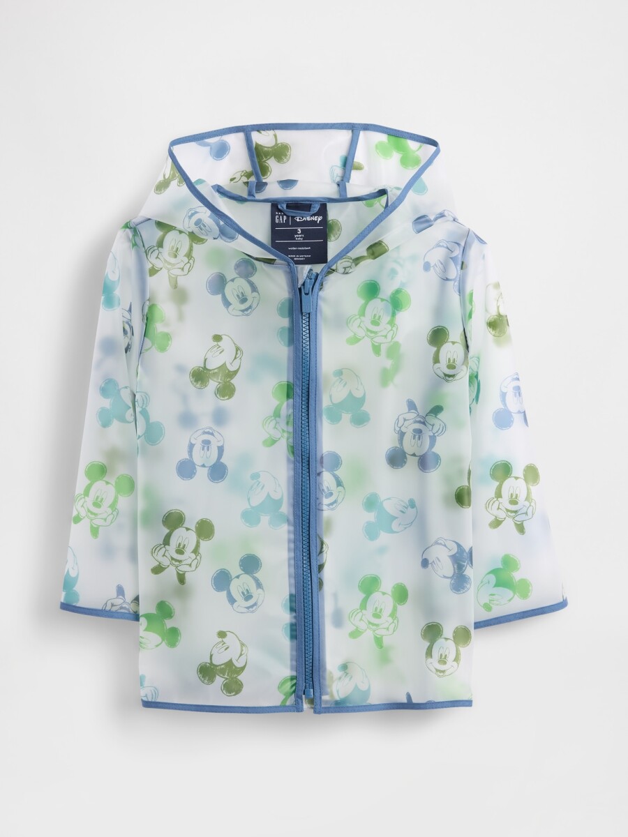 DIS MICKEY RAINCOAT - CLEAR/BLUE 