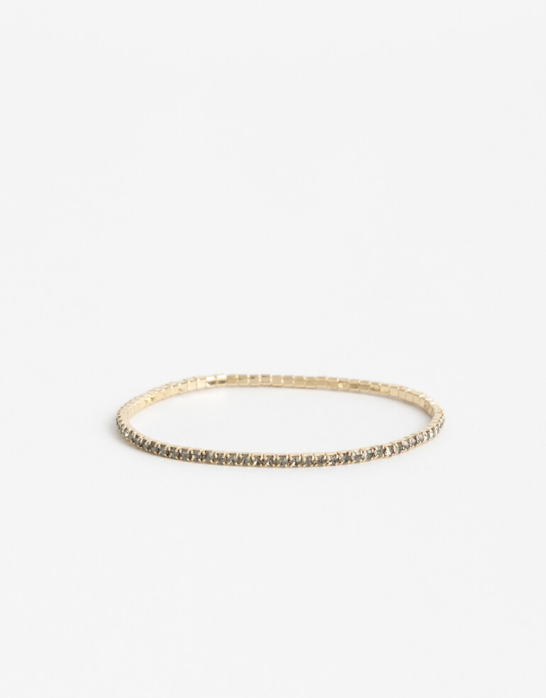 Pulseras Elásticas Strass Pulsera Elástica Strass Color - Dorado