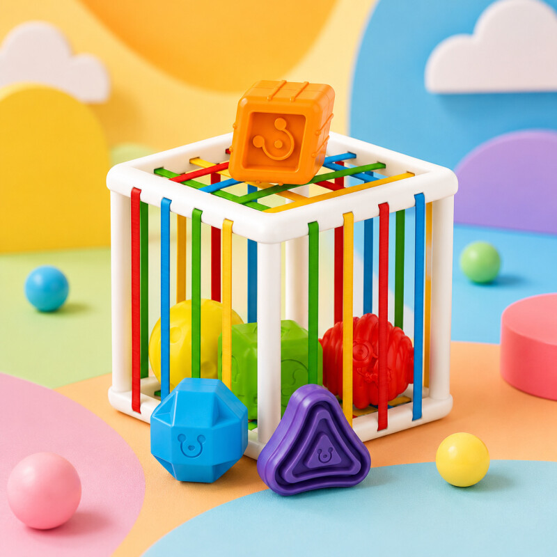 Cubo Sensorial Bebé Juguete Didactico Montessori Motricidad Cubo Sensorial Bebé Juguete Didactico Montessori Motricidad