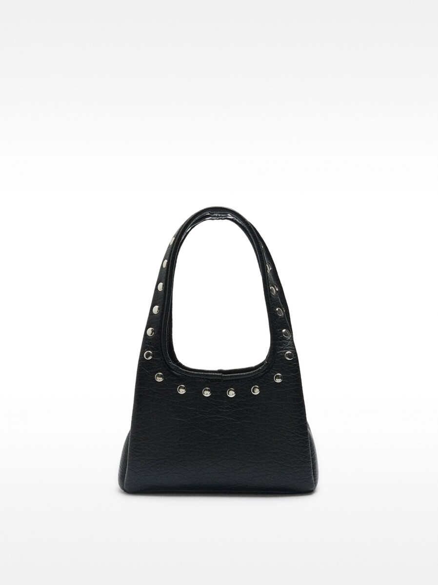 Bolso De Hombro Con Tachuelas - negro 