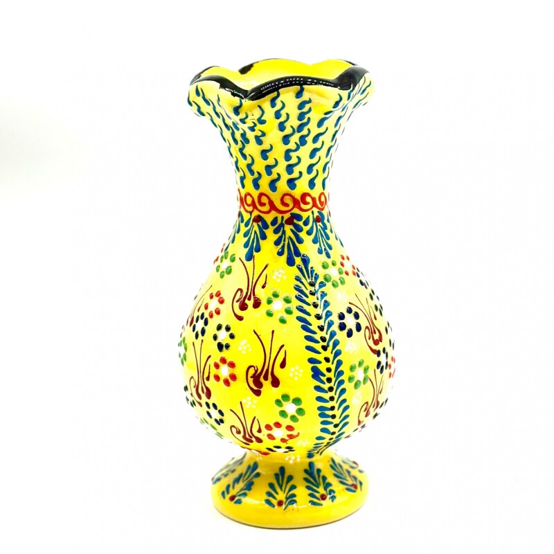 Florero de cerámica 25 cm Amarillo