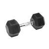 Mancuerna Fija Hexagonal Recubierta Mango Acero Lumax 15KG Negro
