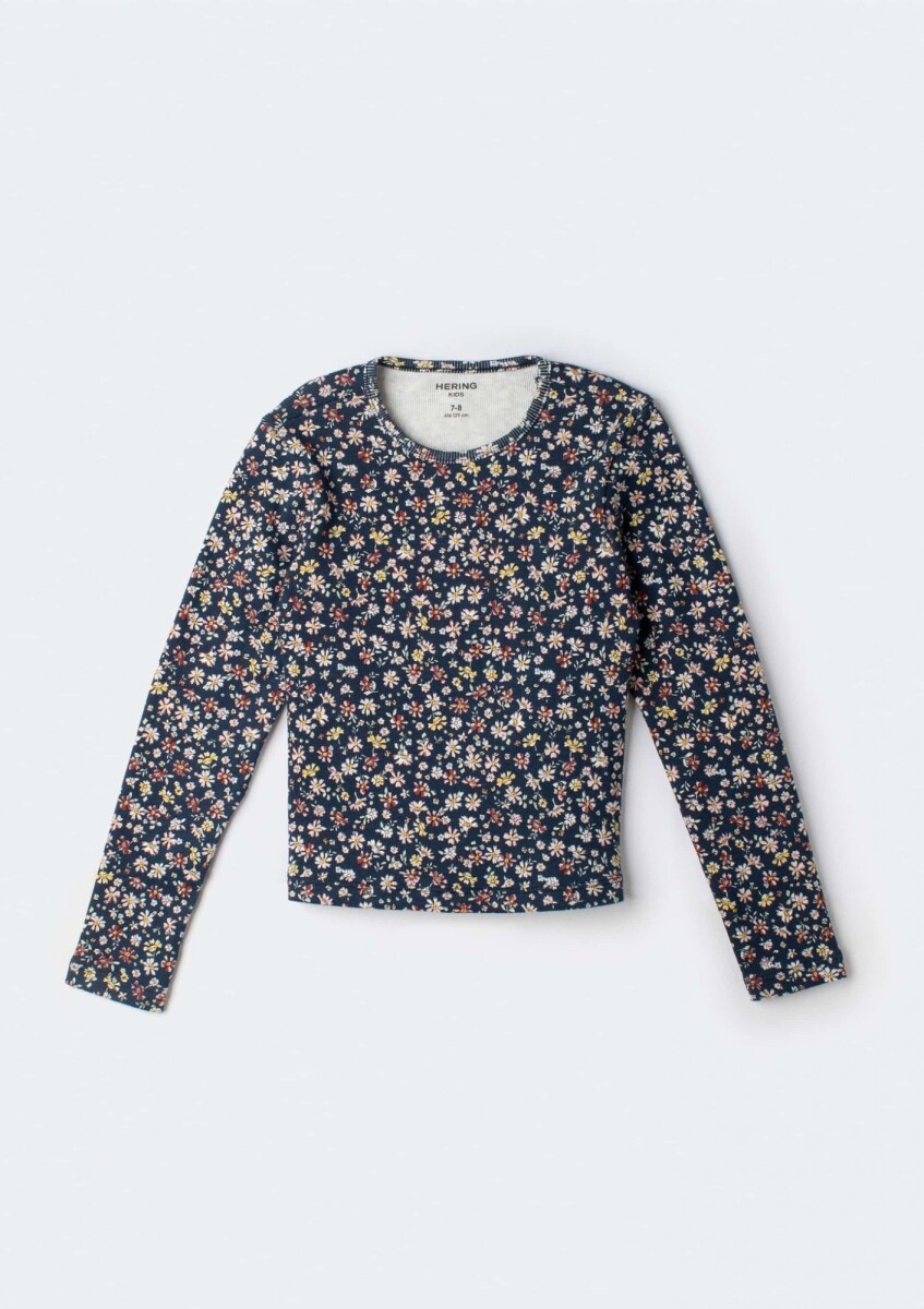 BLUSA MANGA LARGA INFANTIL CON ESTAMPADO - MULTICOLOR 