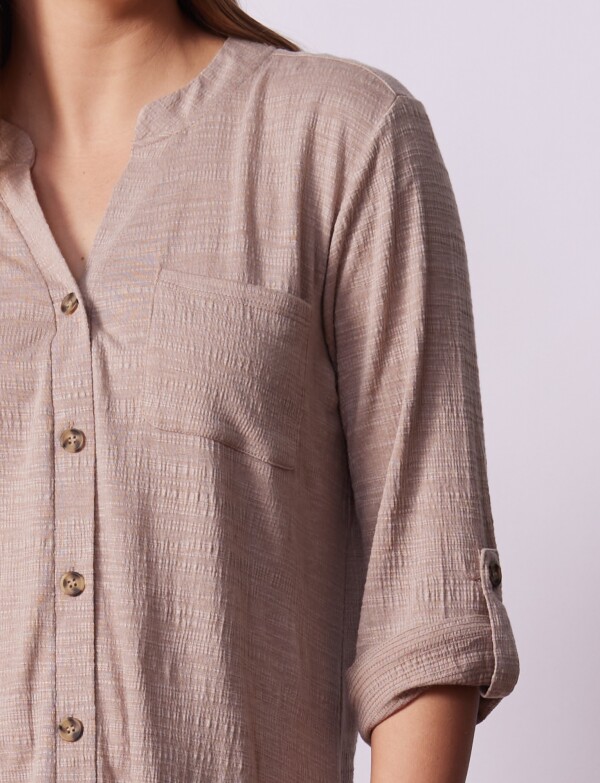 Blusa Botones TOSTADO