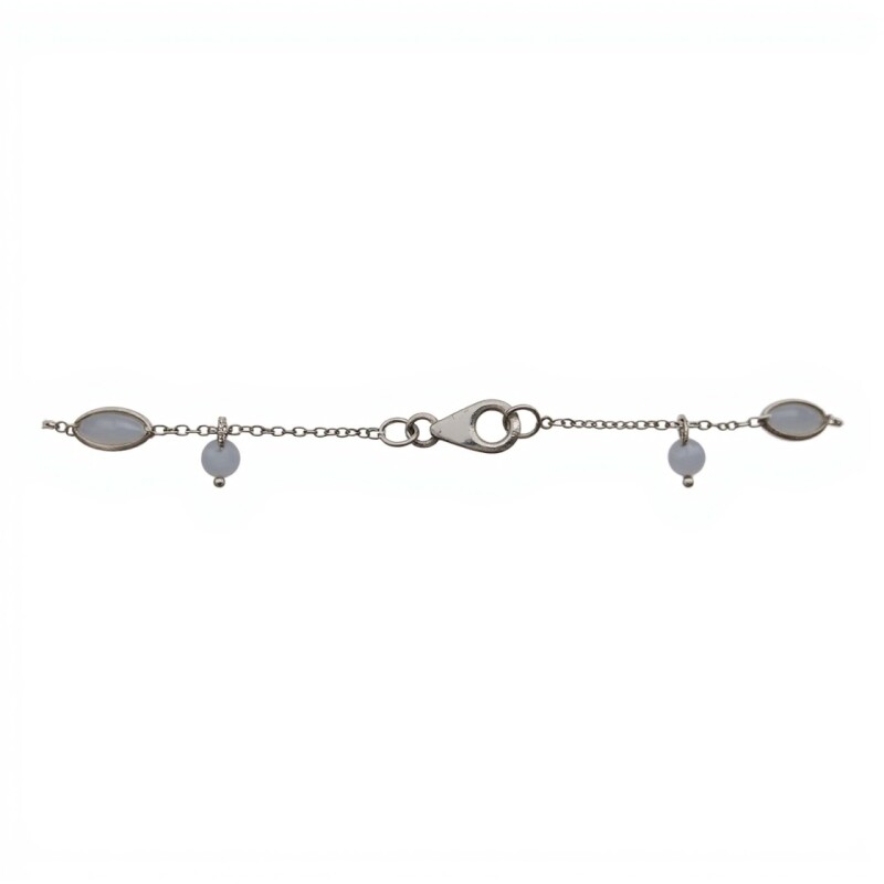Conjunto Krishna-Plata rodinada-Piedra luna y Aguamarina-CJ2023 conpiedra