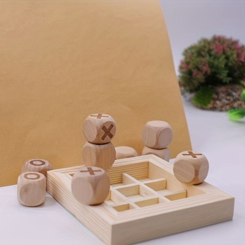 Ta-te-ti Fichas tipo dado- Juego de madera Ta-te-ti Fichas Tipo Dado- Juego De Madera