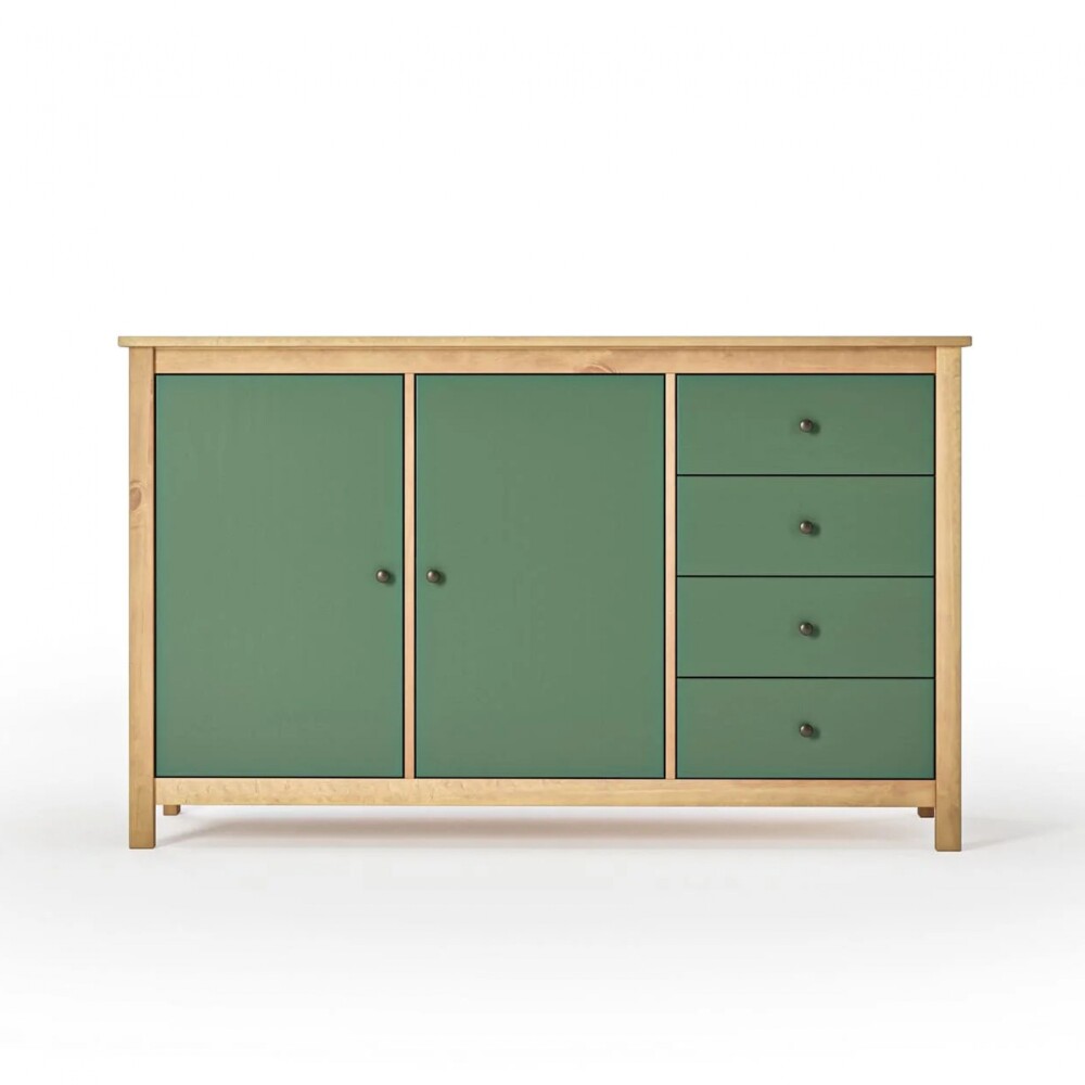 Cómoda 2 Puertas 4 Cajones - Mari Verde