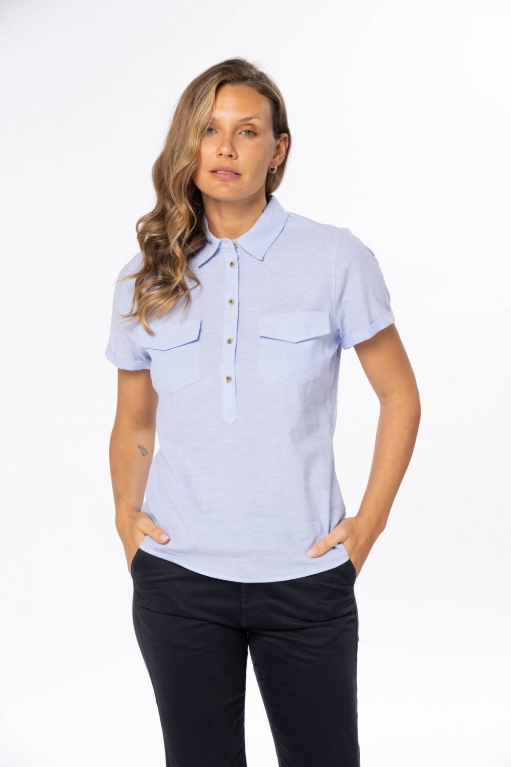 CAMISA DE LINO Lila
