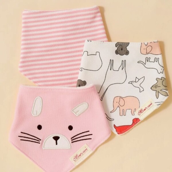 Set baberos bandana x3 raton rosa