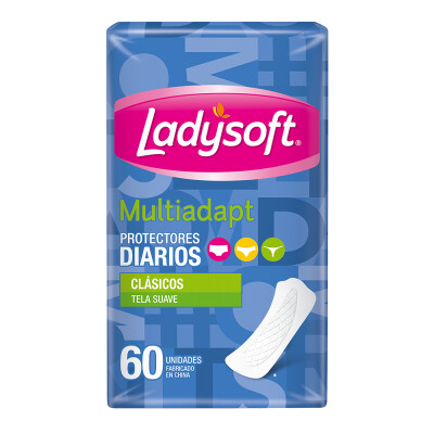 Protectores Diarios Ladysoft Clásicos Multiadapt 60 Uds. Protectores Diarios Ladysoft Clásicos Multiadapt 60 Uds.