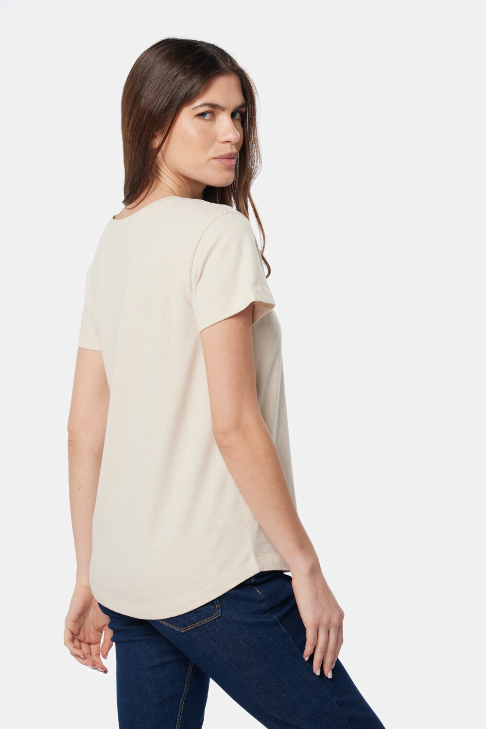 REMERA LISA Beige