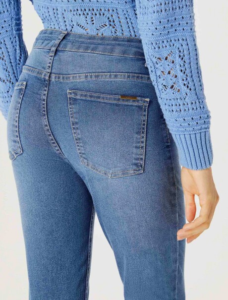 PANTALÓN DE JEAN CINTURA MEDIA SKINNY AZUL
