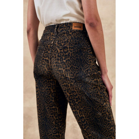 Jean Recto Animal Print Multi