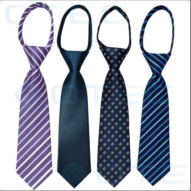 Corbata Estampada Con Cremallera Y Nudo Listo Para Usar Corbata Estampada Con Cremallera Y Nudo Listo Para Usar