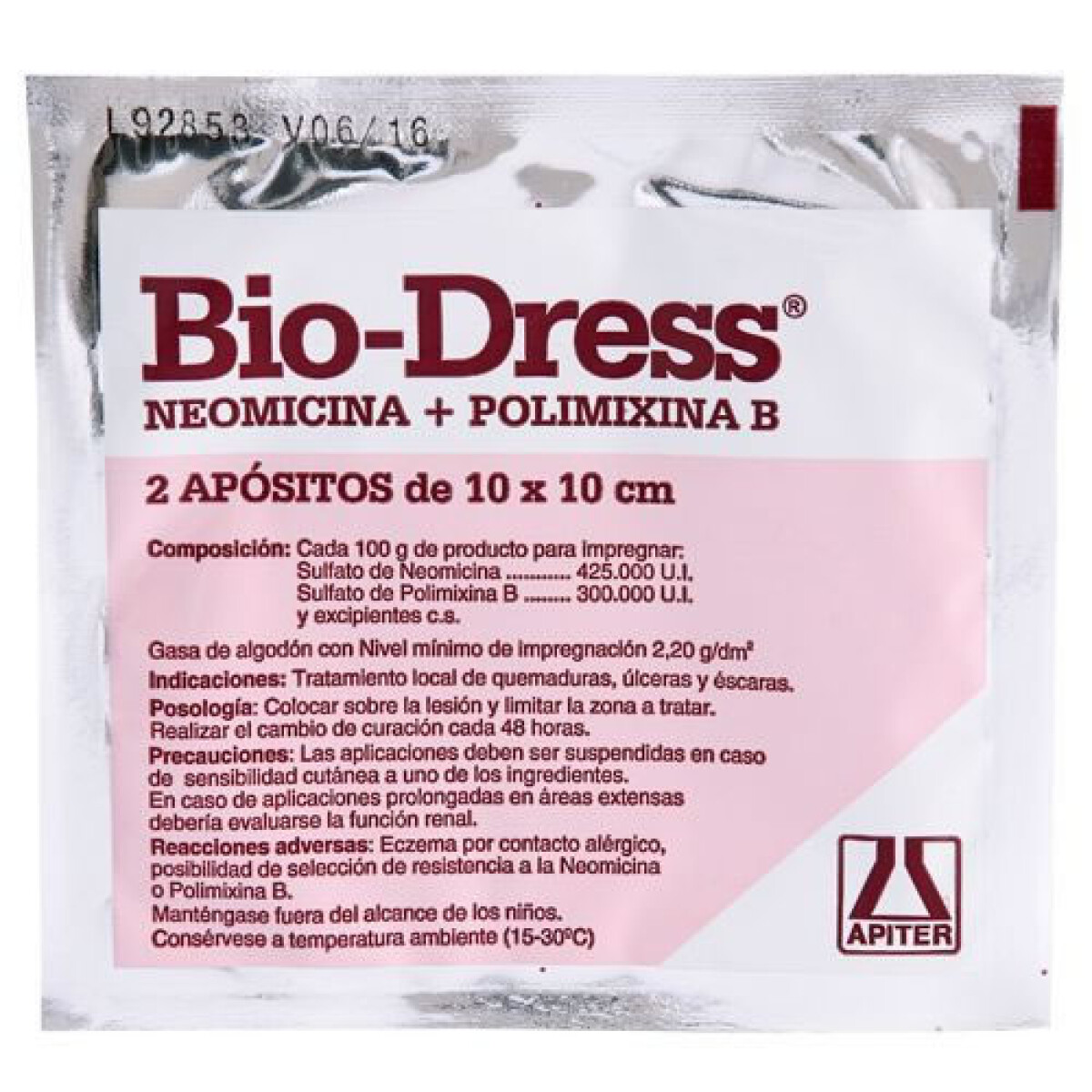 Bio Dress 2 Apósitos 10x10 | Protección Estéril y Confort
