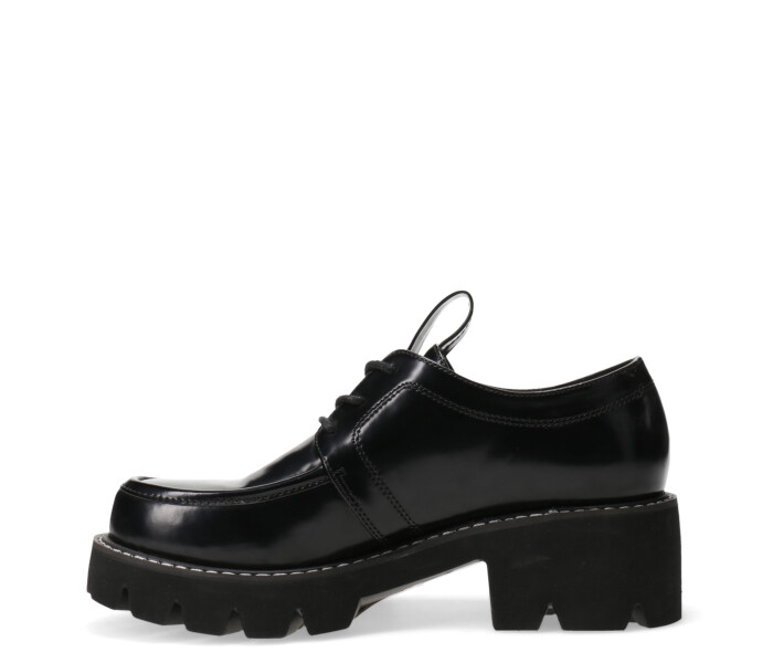 Zapato mocasín TOKYO con taco y plataforma acordo Black