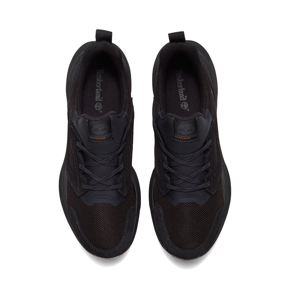 Low Lace Up Sneaker Black Mesh