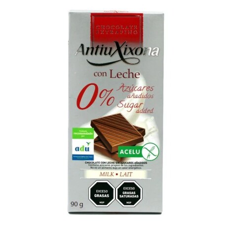 TABLETA ANTIU CHOCOLATE C/LECHE S/AZUCAR 90G 001