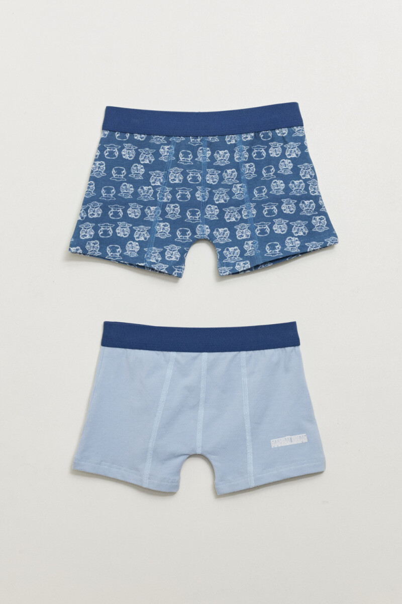 Pack x2 boxer Grogu Azul