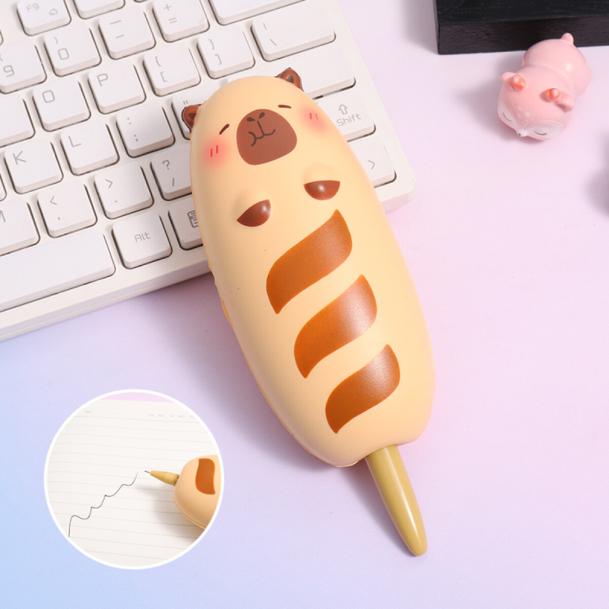 Lapicera Anti Estrés Capibara - Gel Negro 0,5 Mm 