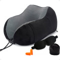 Almohada De Viaje Viscoelástica Tapa Ojos Y Tapa Oídos Negro