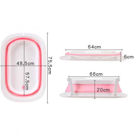 Bañito Bebé Plegable + Colchon Baby Splash Rosa