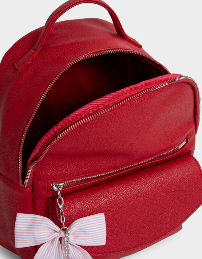 Mochilas Urbanas Romántico Mochila Con Charm - Rojo Medio