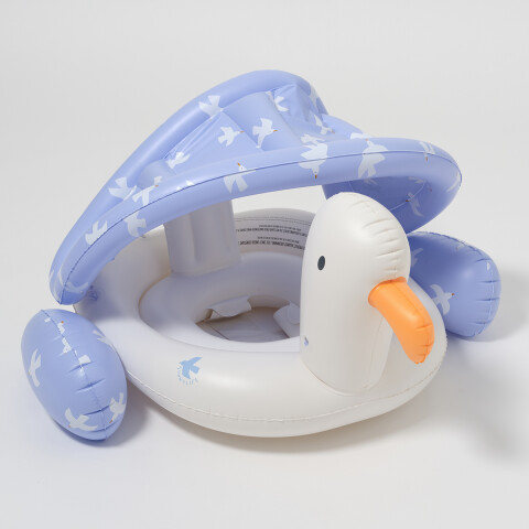 Inflable para bebés con techo Seagull Blue