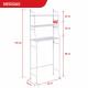 Estante organizador sobre inodoro mueble 1,55 mts BLANCO