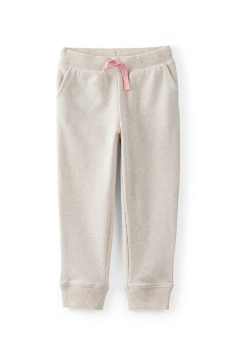 Pantalón deportivo de algodón, crema Sin color